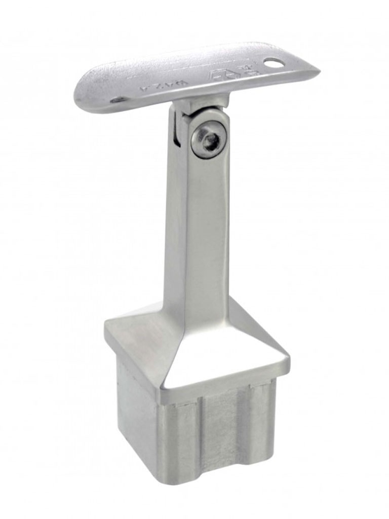 Global Walkway Stainless Steel Square Handrail Saddle With Adjustable Top Architectural Balustrade