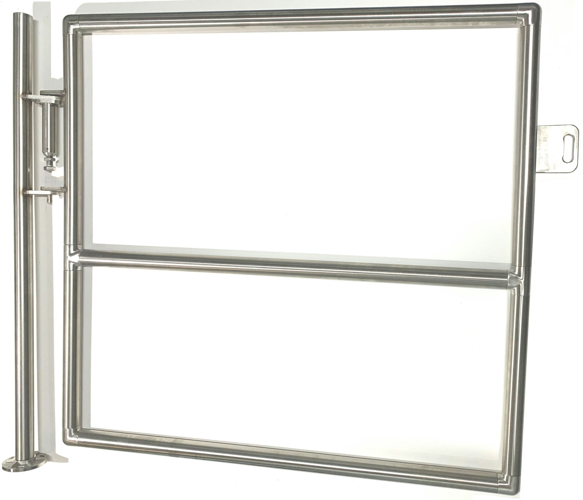 Global Walkway Self Closing Full Height Gate to Tube Adjustable